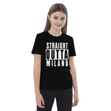 Carica l'immagine nel visualizzatore di Gallery, Straight Outta Milano- T-shirt in cotone organico per bambini